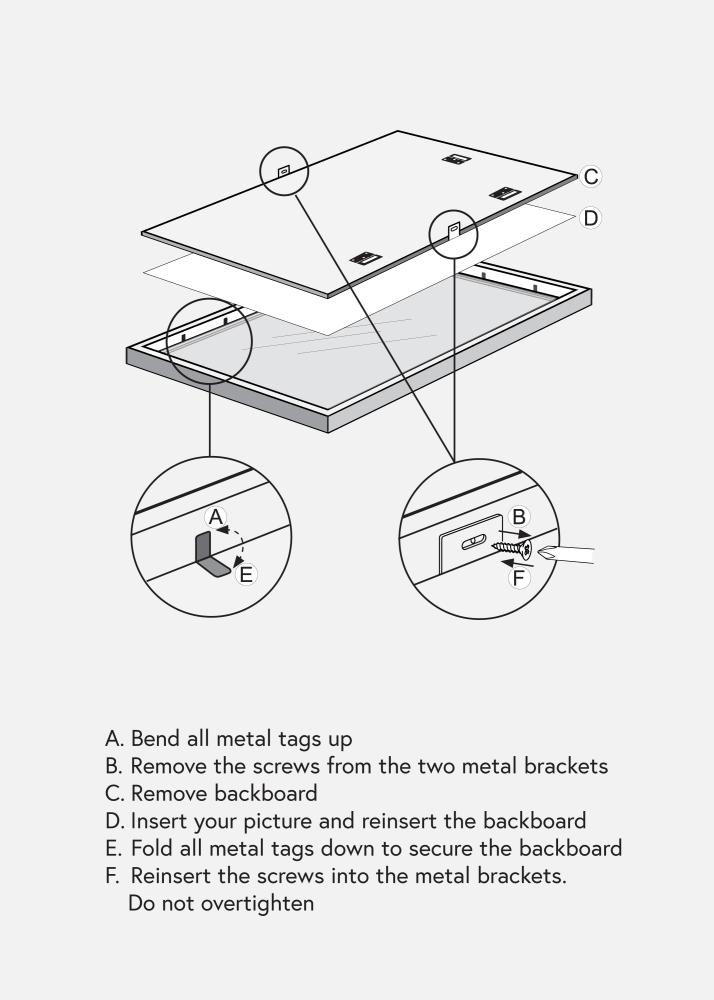 Marco Modern Vidrio acrílico Marrón cálido 50x70cm