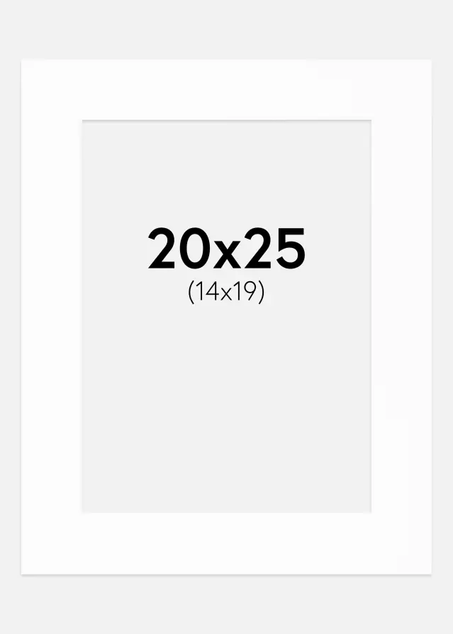 Paspartú Canson Blanco (Borde interior blanco) 20x25 cm (14x19)