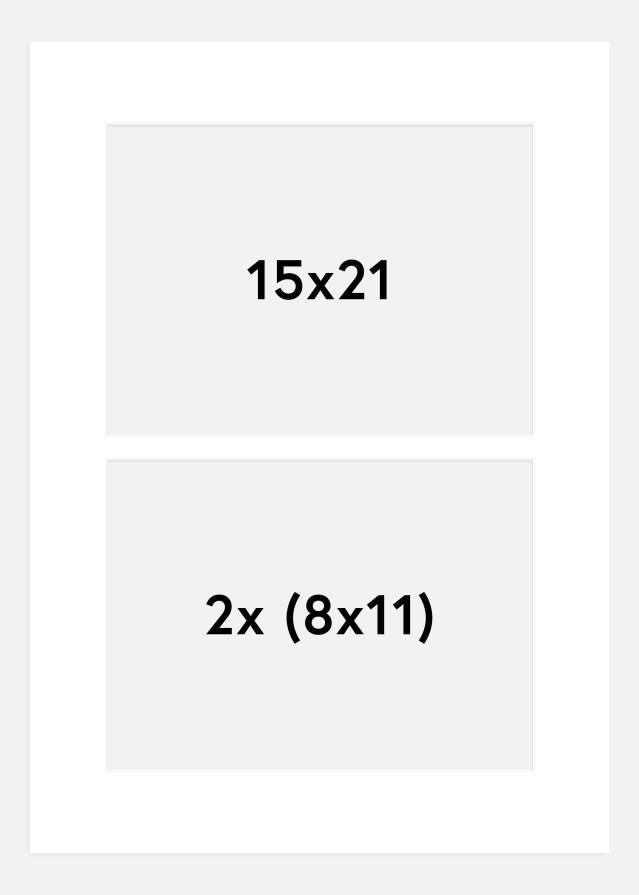 Paspartú Blanco 15x21 cm - Collage 2 Fotos (8x11 cm)