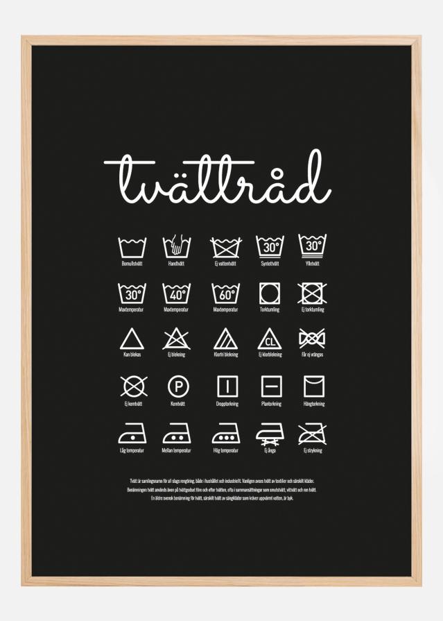 Consejos de lavado - Póster Negro