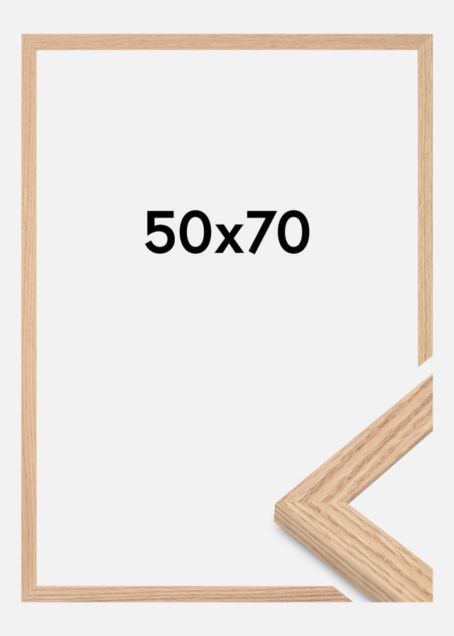 Marco Tidlös Vidrio acrílico Roble macizo 50x70 cm