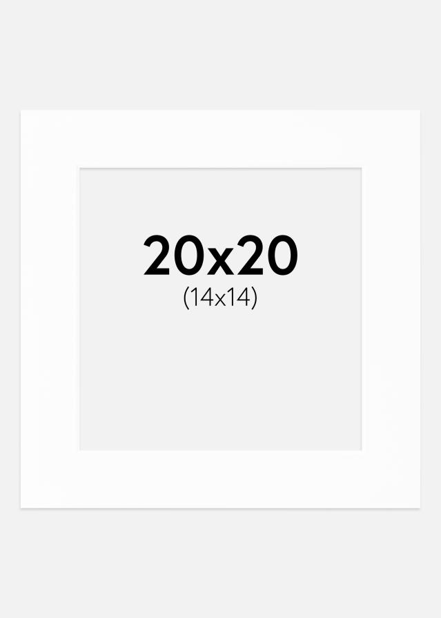 Paspartú Canson Blanco (Borde interior blanco) 20x20 cm (14x14)