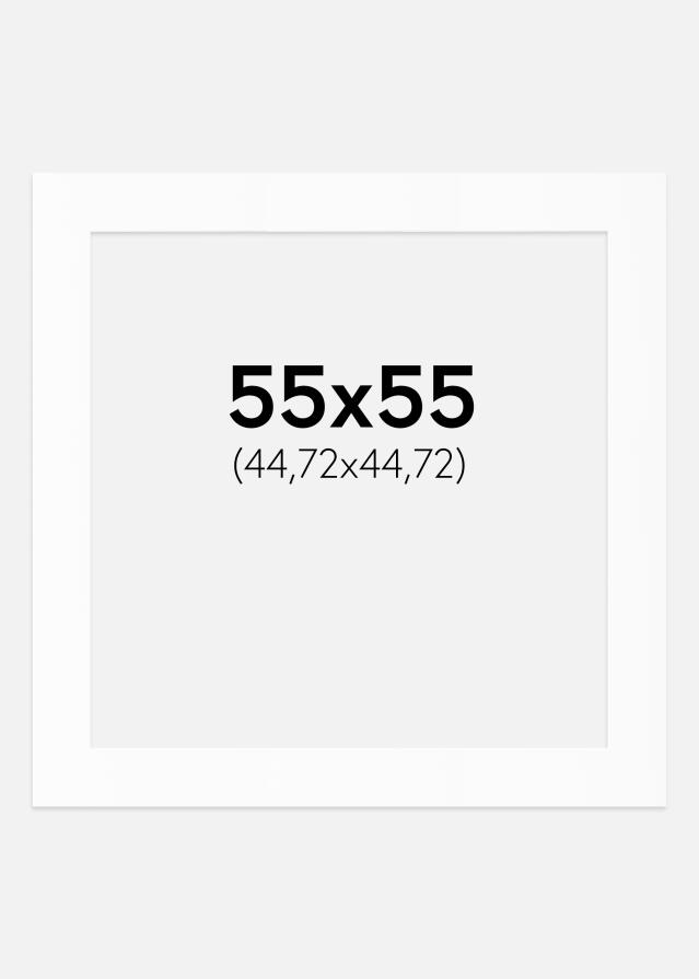 Paspartú Blanco Estándar (Borde interior blanco) 55x55 cm (44,72x44,72)