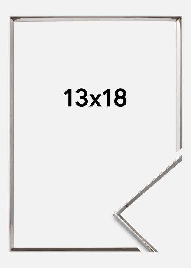 Marco Liso Metálico Plateado 13x18 cm