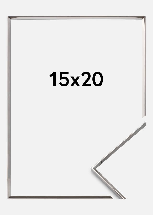 Marco Liso Metálico Plateado 15x20 cm