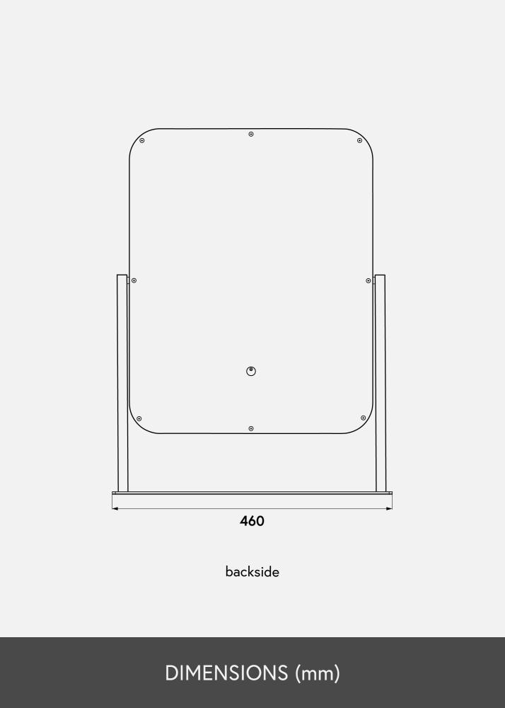 KAILA Espejo tocador III Negro - 45x60 cm