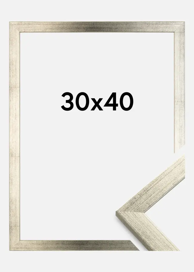 Marco Stilren Vidrio acrílico Plateado 30x40 cm