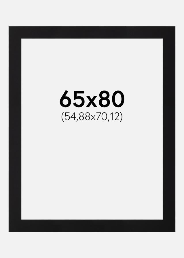 Paspartú Negro Estándar (Borde interior blanco) 65x80 cm (54,88x70,12)