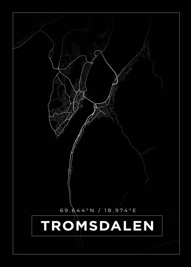 Mapa - Tromsdalen - Cartel Negro