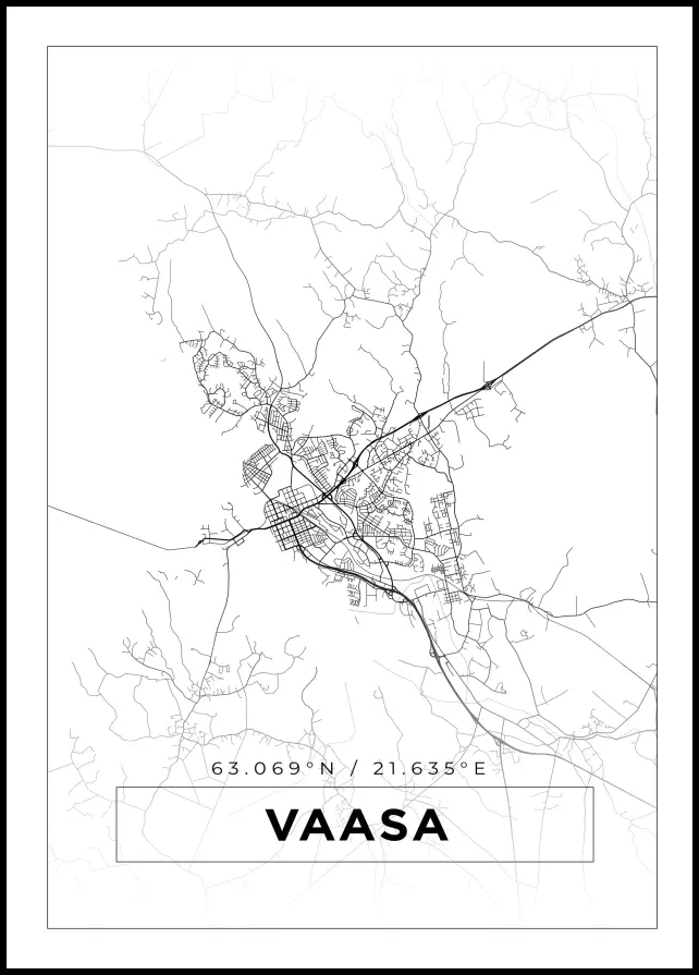 Mapa - Vaasa - Cartel Blanco