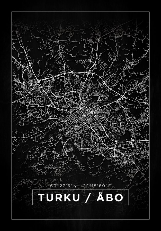 Mapa - Turku / Turku - Cartel Negro