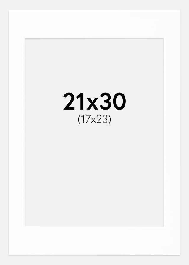 Paspartú Canson Blanco (Borde interior blanco) 21x30 cm (17x23)