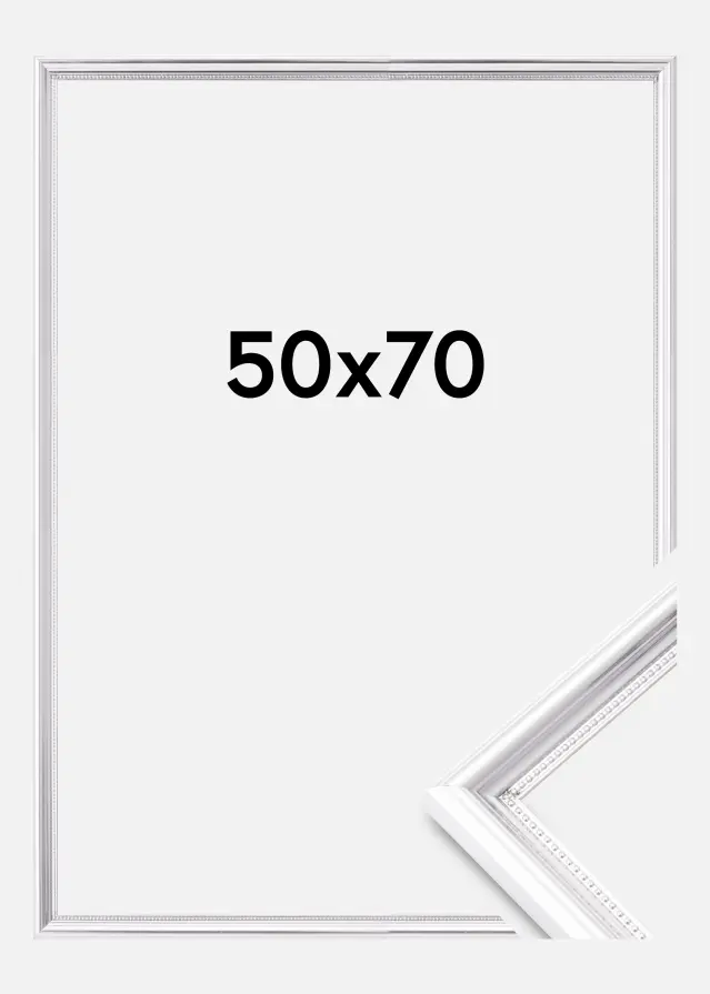 Marco Gala Vidrio acrílico Plateado 50x70 cm