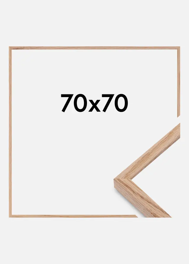 Marco E-Line Vidrio acrílico Roble 70x70 cm
