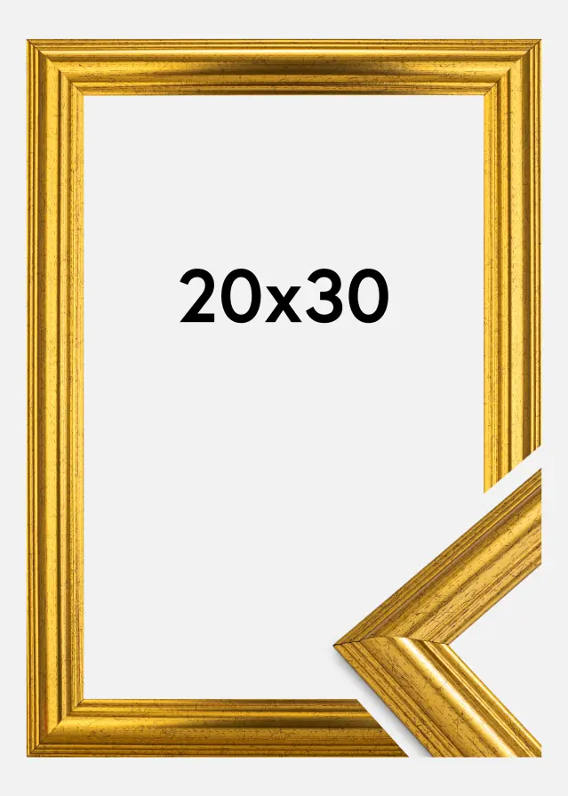 Marco Västkusten Vidrio acrílico Dorado 20x30 cm