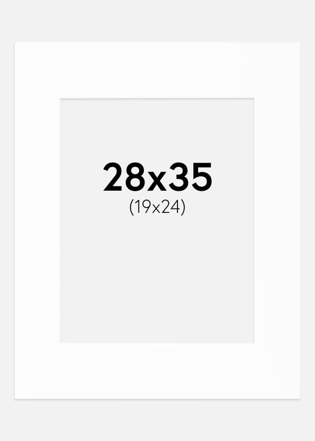 Paspartú Canson Blanco (Borde interior blanco) 28x35 cm (19x24)