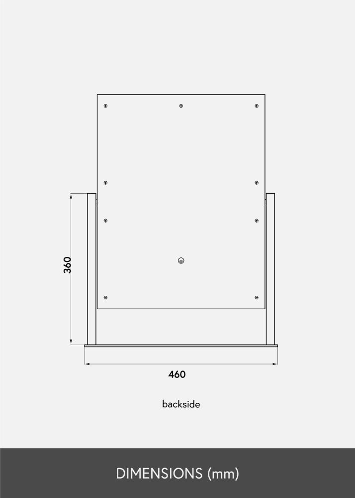 KAILA Espejo tocador VI Negro- 46x60 cm