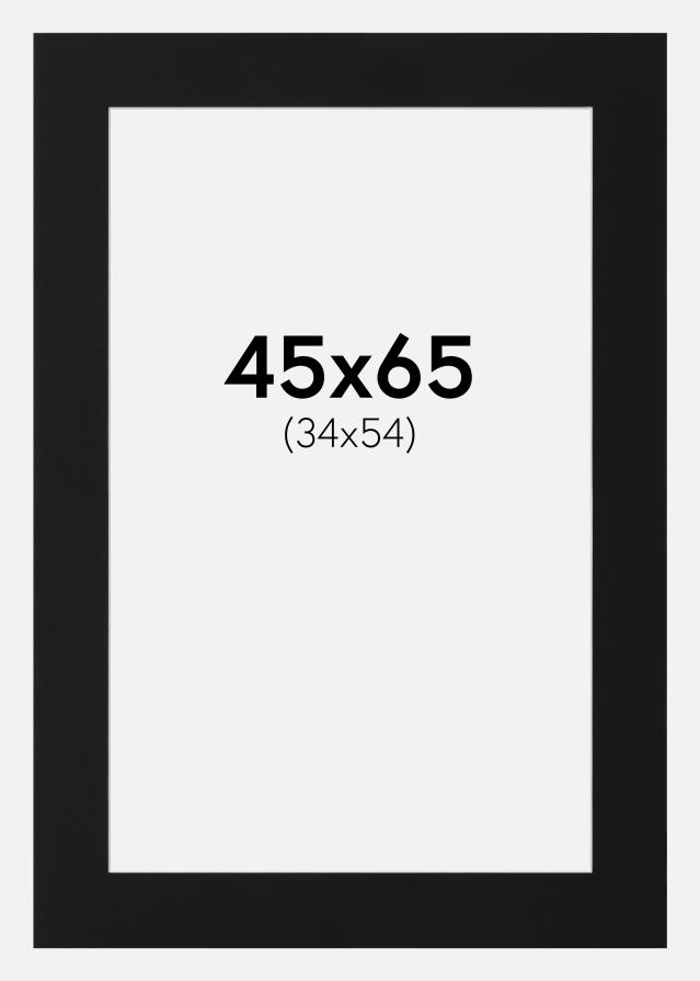 Paspartú Negro Estándar (Borde interior blanco) 45x65 cm (34x54)