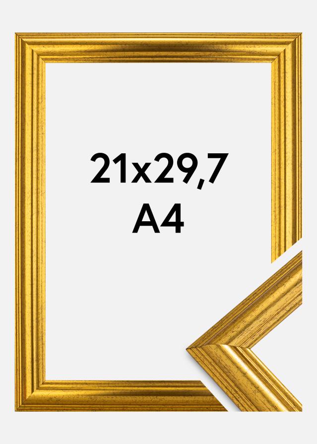 Marco Västkusten Vidrio acrílico Dorado 21x29,7 cm (A4)