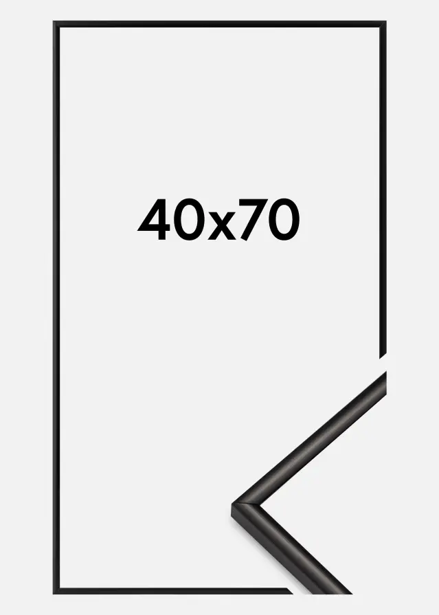Marco New Lifestyle Vidrio acrílico Negro mate 40x70 cm