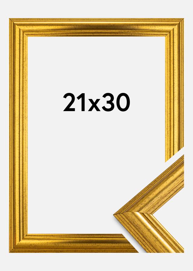 Marco Västkusten Vidrio acrílico Dorado 21x30 cm