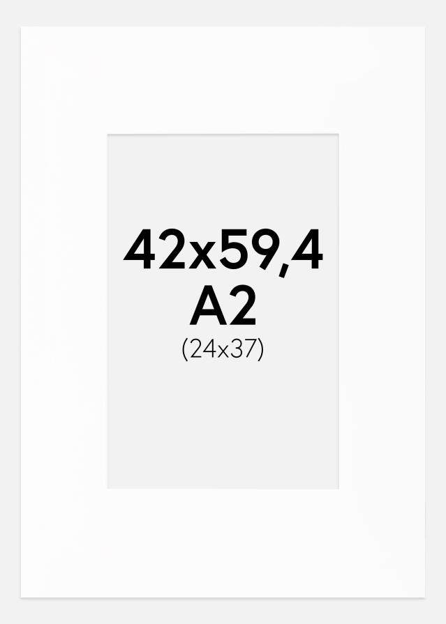 Paspartú Canson Blanco (Borde interior blanco) 42x59,4 cm (24x37)