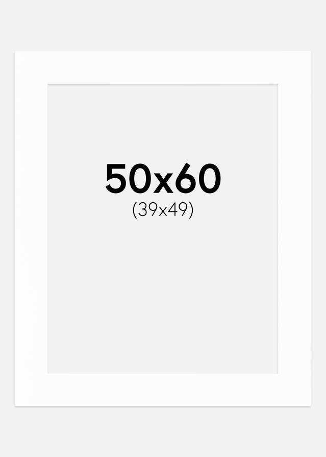 Paspartú Canson Blanco (Borde interior blanco) 50x60 cm (39x49)