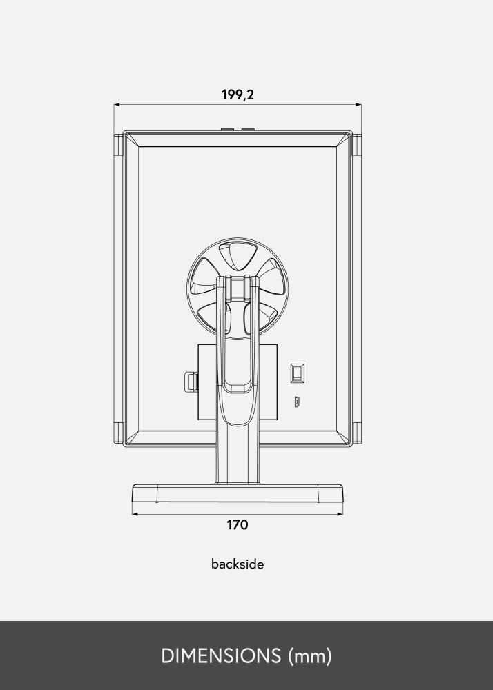 KAILA Espejo tocador Fold II Negro - 38x25 cm