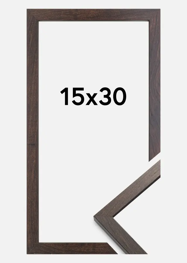 Marco Trendy Vidrio Acrílico Nogal 15x30 cm