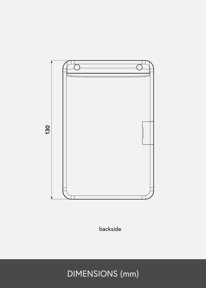 KAILA Espejo tocador Fold III Negro - 13x9 cm