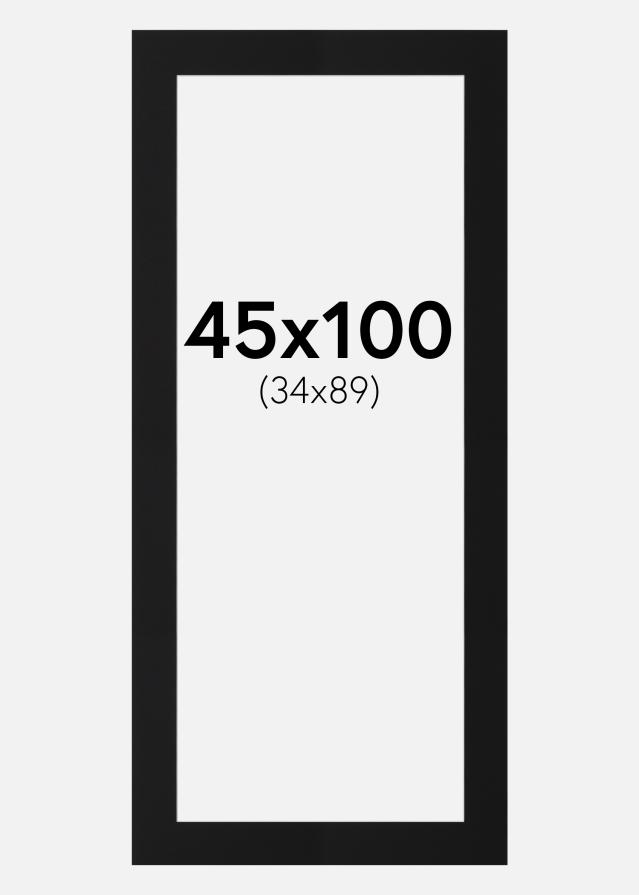 Paspartú Negro Estándar (Borde interior blanco) 45x100 cm (34x89)