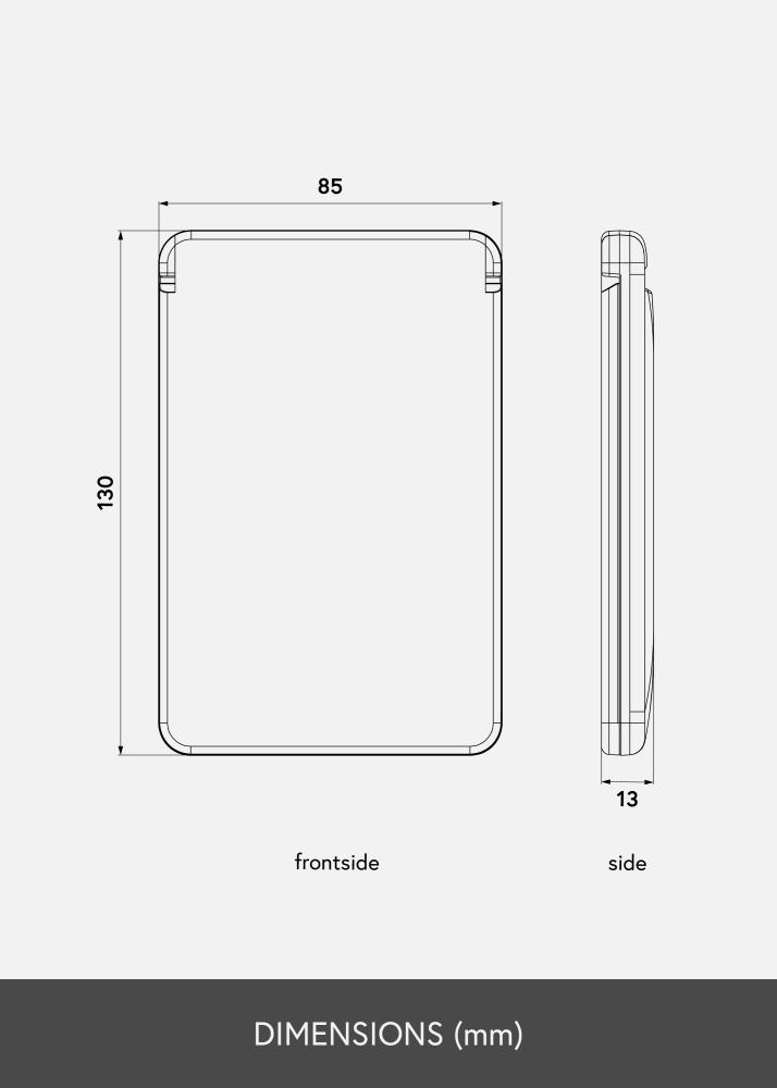 KAILA Espejo tocador Fold III Negro - 13x9 cm