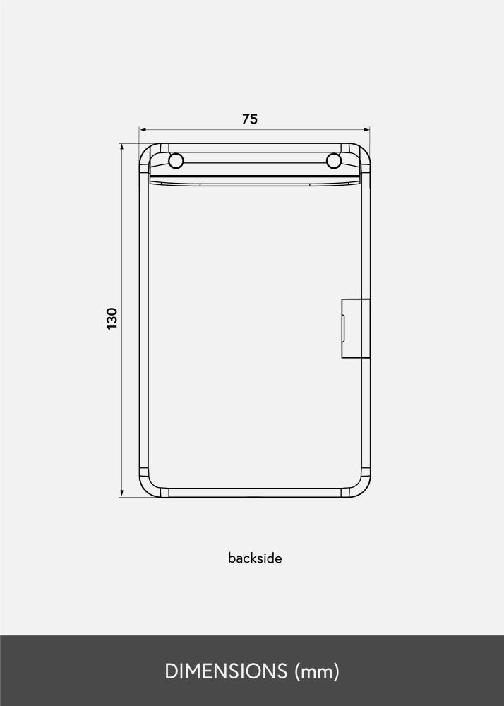 KAILA Espejo tocador Fold III Blanco - 13x9 cm