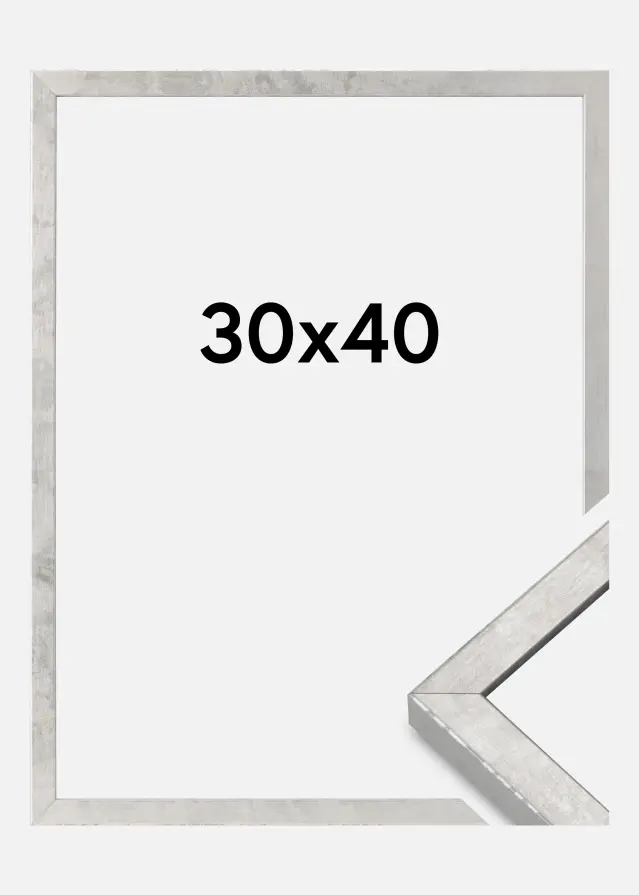 Marco Ares Vidrio Acrílico Plateado 30x40 cm