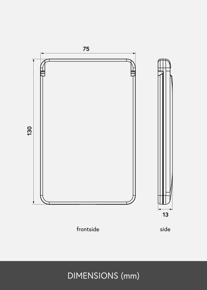 KAILA Espejo tocador Fold III Blanco - 13x9 cm