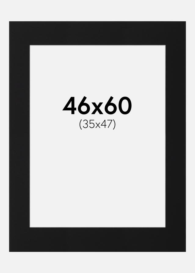 Paspartú Negro Estándar (Borde interior blanco) 46x60 cm (35x47)