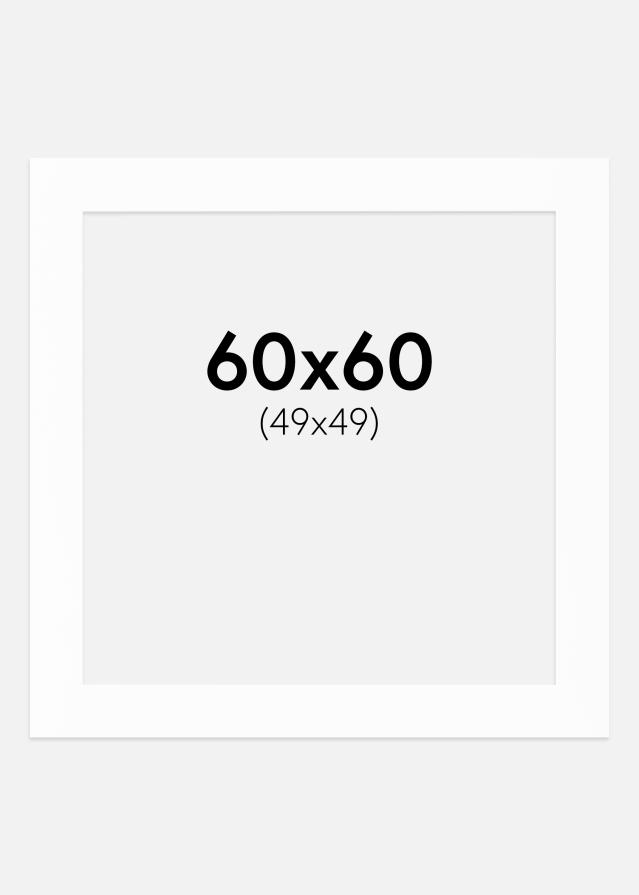 Paspartú Canson Blanco (Borde interior blanco) 60x60 cm (49x49)