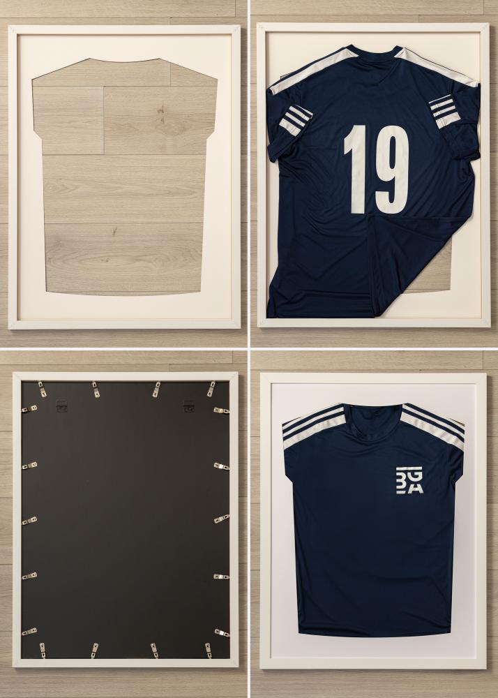 Marco Jersey Caja Vidrio acrílico Blanco 60x80 cm