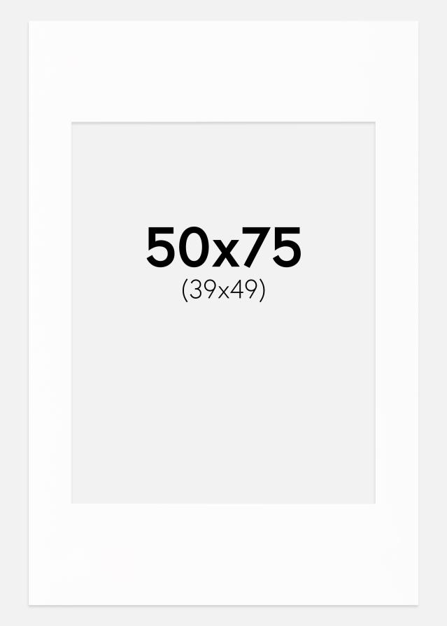 Paspartú Canson Blanco (Borde interior blanco) 50x75 cm (39x49)