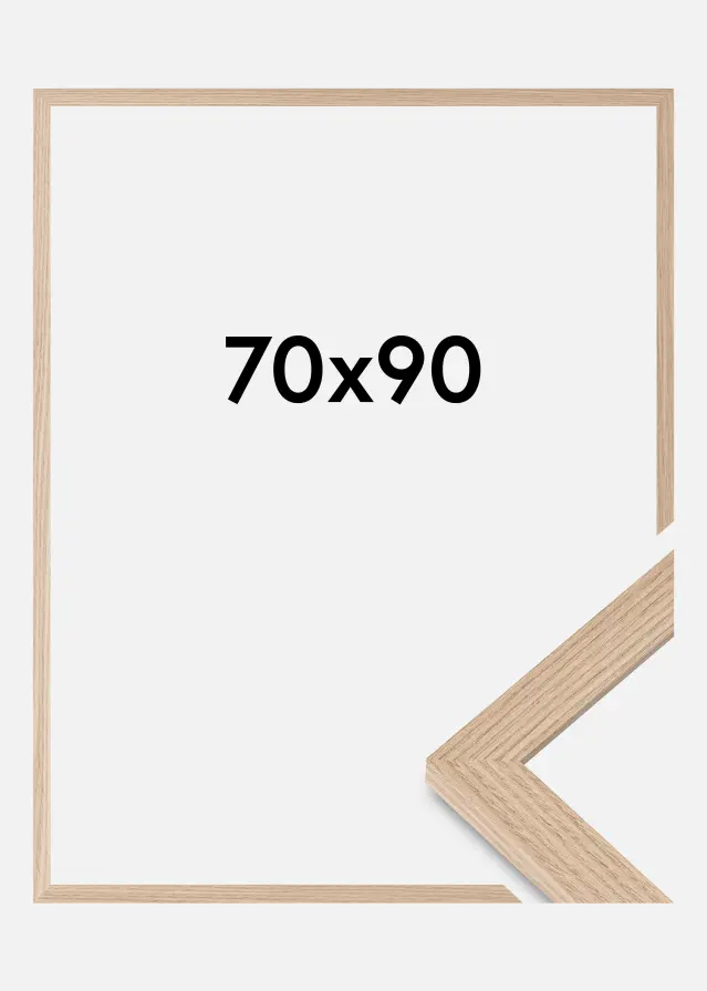 Marco BGA Classic Vidrio acrílico Roble 70x90 cm