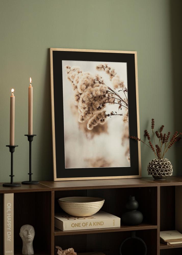 Marco Edsbyn Roble 20x30 cm - Paspartú Negro 15x21 cm (A5)