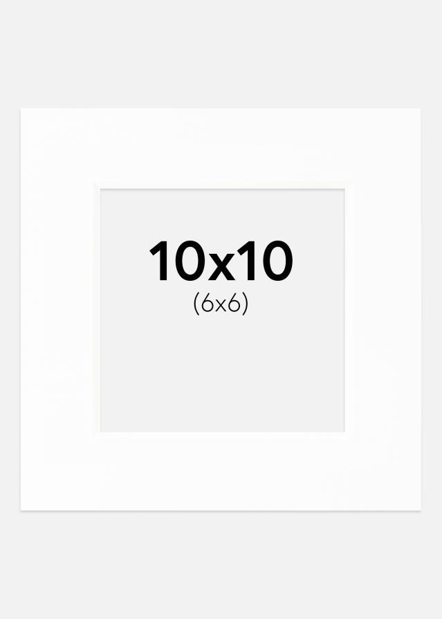 Paspartú Canson Blanco (Borde interior blanco) 10x10 cm (6x6)