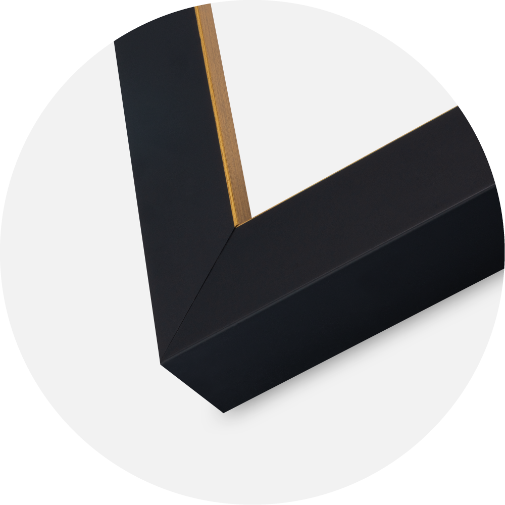 Marco Sussex Vidrio acrílico Negro/Oro 30x30 cm