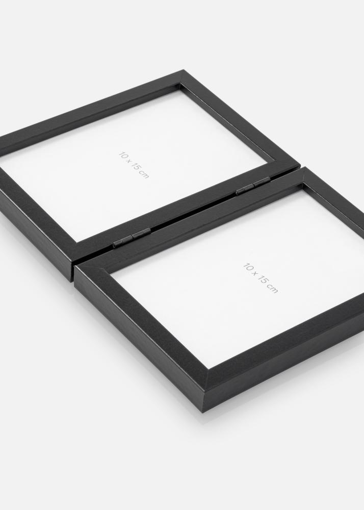 Marco plegable Negro 10x15 cm