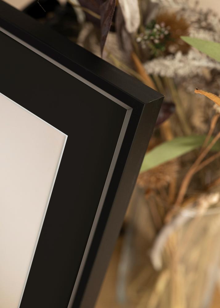 Marco Globe Negro 24x30 cm - Paspartú Negro 7x9 inches