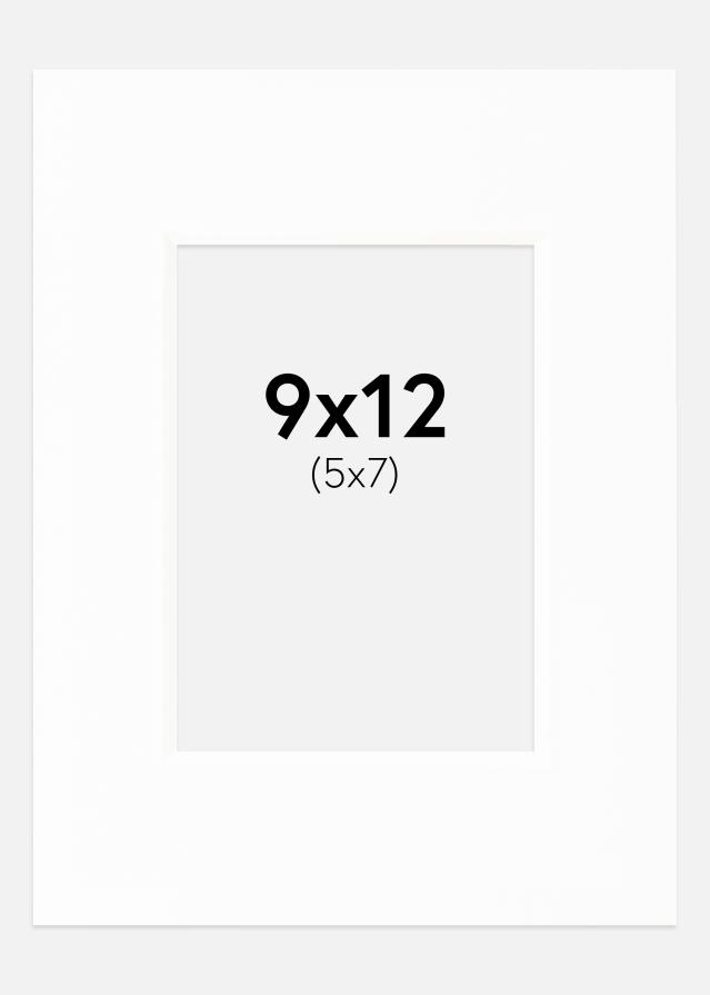 Paspartú Canson Blanco (Borde interior blanco) 9x12 cm (5x7)