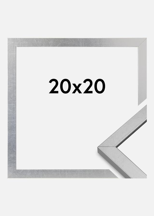 Marco Minerva Vidrio acrílico Plateado 20x20 cm