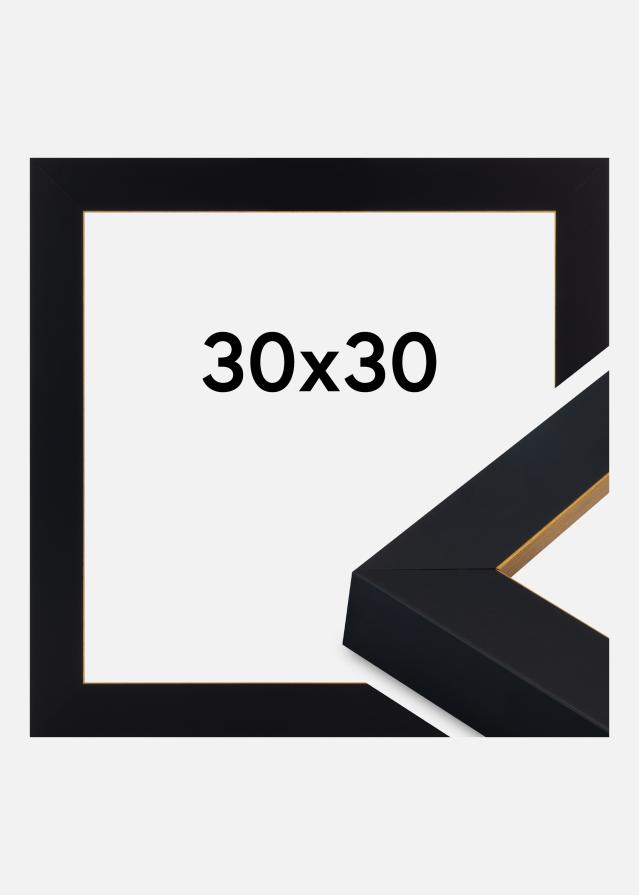 Marco Sussex Vidrio acrílico Negro/Oro 30x30 cm