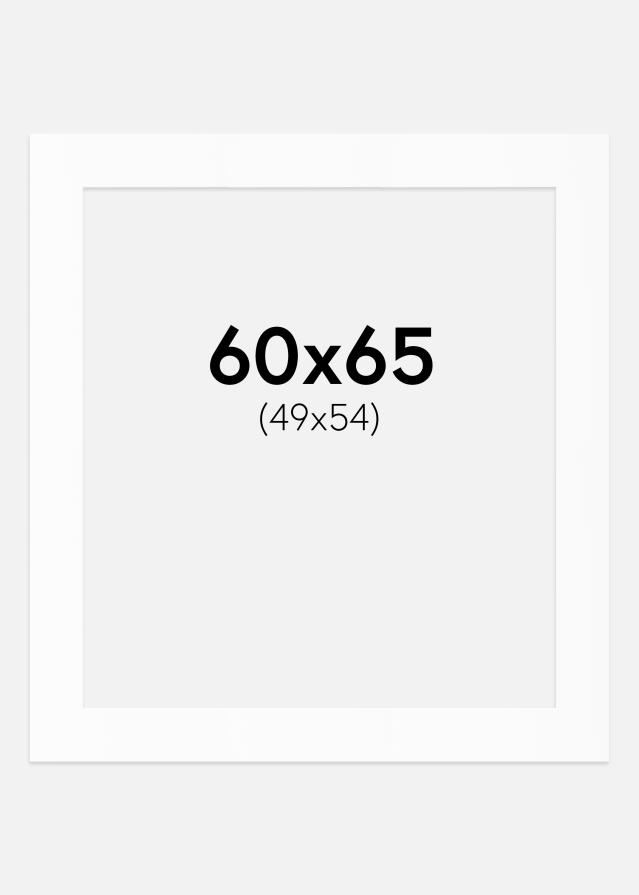 Paspartú Blanco Estándar (Borde interior blanco) 60x65 cm (49x54)