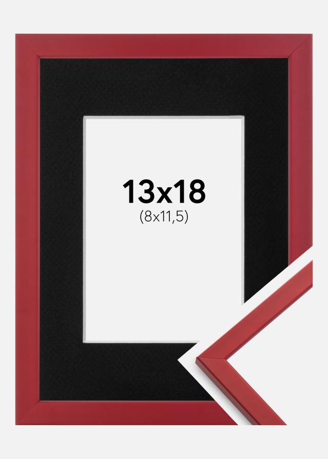 Marco Edsbyn Rojo 13x18 cm - Paspartú Negro 9x12 cm